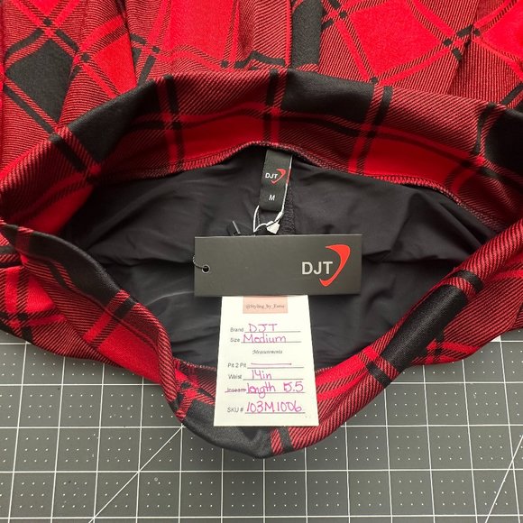 NWT DJT FASHION Women's Casual Pleated Mini Skater Skirt with Shorts - Picture 3 of 7